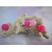 Ronde 10 - Agate de feu Fuchsia givrée (5 pces)